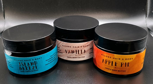 Hair & Body Butter Gift Set - 3 Piece Set